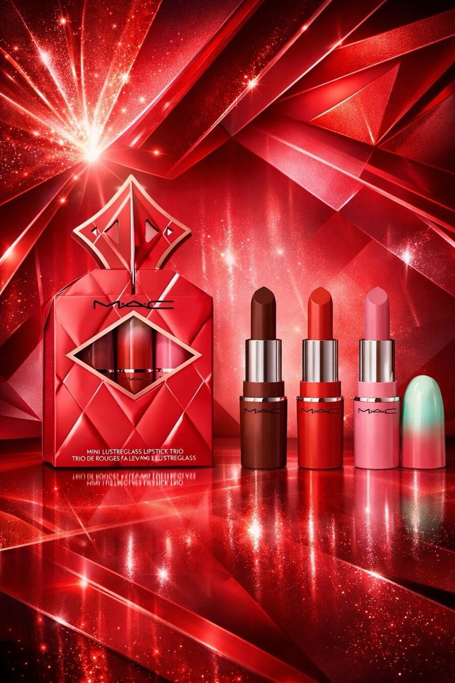 M•A•C - Wildest Gleams Mini Lustreglass Lipstick Trio - 0.05 oz ea/ 1.5 g ea